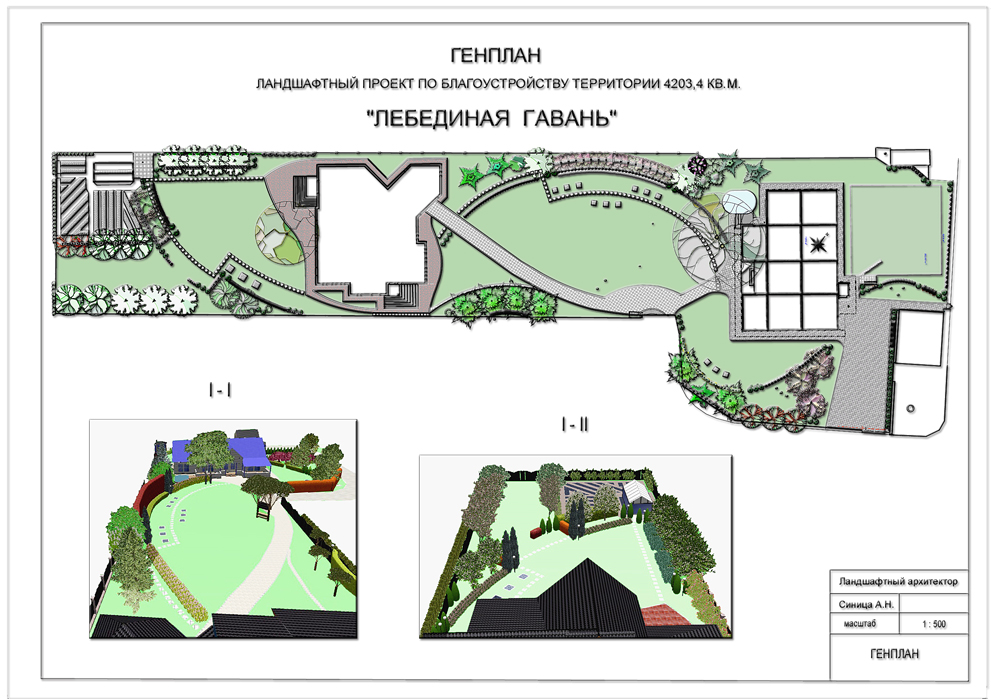 Генплан. Проект ландшафтного дизайна.